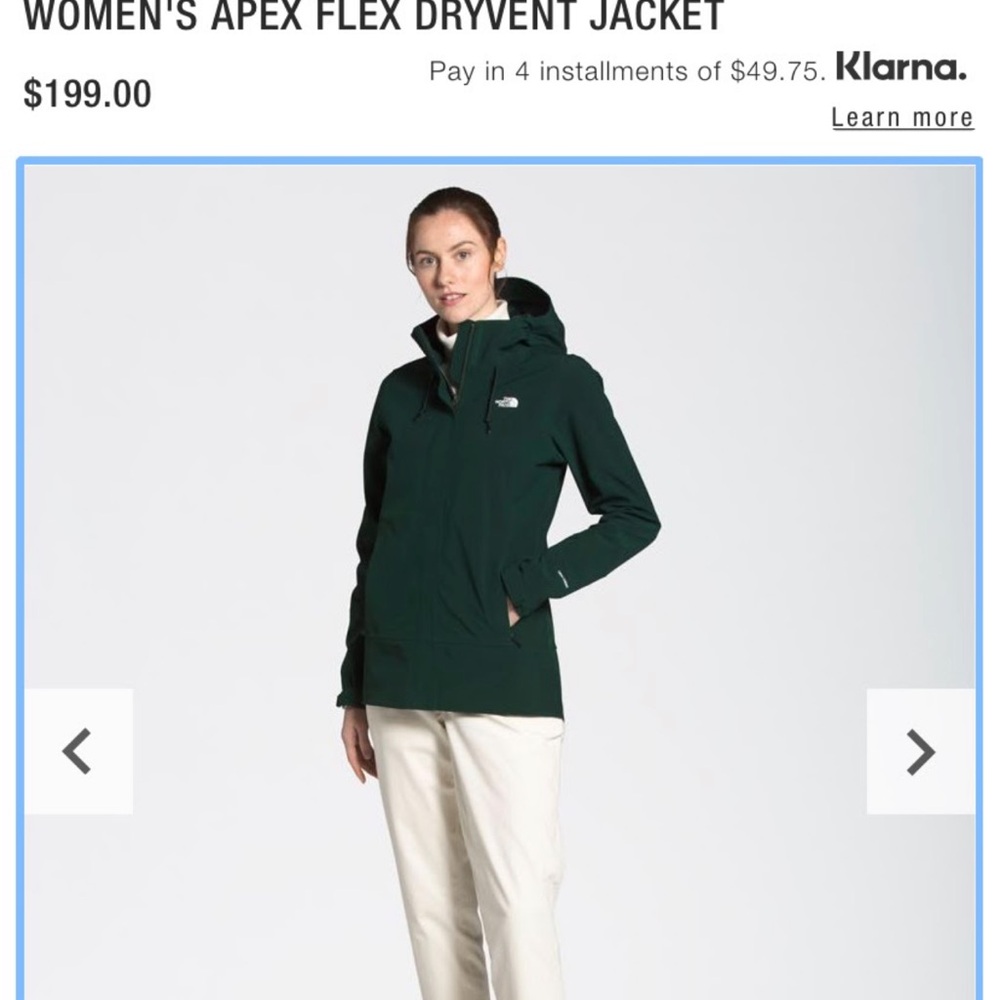 The North Face Women's Rain Coat - Dark Green